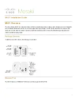 Cisco Meraki MV21 Installation Manual preview