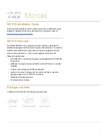 Cisco Meraki MX100 Installation Manual предпросмотр