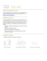Preview for 1 page of Cisco MEREAKI MX65W Installation Manual