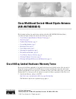 Preview for 1 page of Cisco Multiband Swivel-Mount Dipole Antenna AIR-ANTM2050D-R Specifications