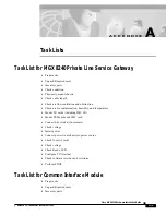 Preview for 1 page of Cisco Network Device MGX 8240 Task List