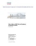 Cisco Nexus 3000 series Installation Manual preview