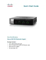 Cisco ON100 Network Agent Quick Start Manual предпросмотр