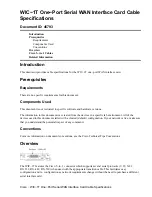 Preview for 2 page of Cisco One-Port Serial WAN Interface Card Cable WIC-1T Specifications