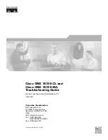 Предварительный просмотр 1 страницы Cisco ONS 15310-CL Troubleshooting Manual