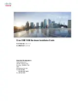 Preview for 1 page of Cisco ONS 15454 Hardware Installation Manual