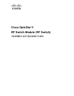 Preview for 1 page of Cisco OptoStar II Installation Manual