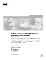Cisco PA-8T-232 Installation And Configuration Manual предпросмотр