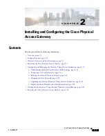 Preview for 1 page of Cisco Physical Access CIAC-GW-K9 Installing And Configuring