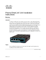 Предварительный просмотр 1 страницы Cisco Prisma EtherLinX Installation Instructions Manual