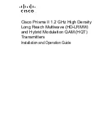 Предварительный просмотр 1 страницы Cisco Prisma II HD-LRMW Installation And Operation Manual