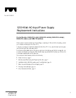 Cisco PWR-7513-AC Replacement Instructions Manual preview