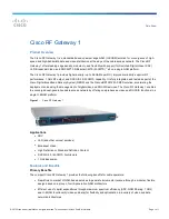 Cisco RF 1 Specifications preview