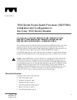 Cisco RSP7000 Installation And Configuration Manual предпросмотр