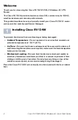 Preview for 2 page of Cisco RV134W Quick Start Manual