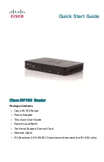 Предварительный просмотр 1 страницы Cisco RV160 Quick Start Manual