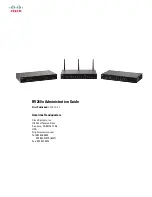 Предварительный просмотр 1 страницы Cisco RV260 series Administration Manual