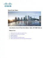 Cisco SCE8000 GBE Installation Manual preview