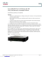 Предварительный просмотр 1 страницы Cisco SD208P Datasheet