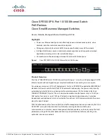 Cisco SFE1000P - Small Business Managed Switch Datasheet предпросмотр