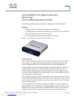 Cisco SLM2005 - Small Business Smart Switch Datasheet preview