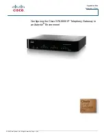 Предварительный просмотр 1 страницы Cisco Small Business SPA8800 Configuring