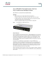 Cisco SRW2008 - Small Business Managed Switch Datasheet предпросмотр