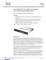 Preview for 1 page of Cisco SRW2016 - Small Business Managed Switch Datasheet