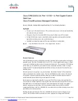 Cisco SRW224G4 - Small Business Managed Switch Datasheet preview