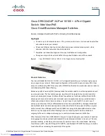 Предварительный просмотр 1 страницы Cisco SRW224G4P - Small Business Managed Switch Datasheet