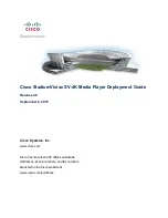 Предварительный просмотр 1 страницы Cisco StadiumVision SV-4K Deployment Manual