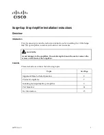 Cisco Surge-Gap Drop Amplifier Installation Instructions Manual предпросмотр