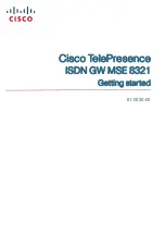 Предварительный просмотр 1 страницы Cisco TelePresence ISDN GW MSE 8321 Getting Started