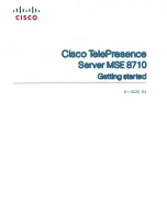 Cisco TelePresence MSE 8710 Getting Started preview