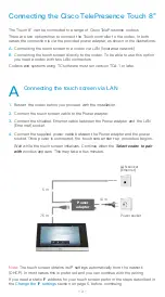 Preview for 3 page of Cisco TelePresence Touch 8 Installation Manual