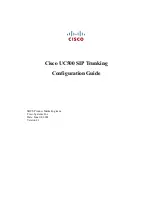Preview for 1 page of Cisco UC500 series Configuration Manual
