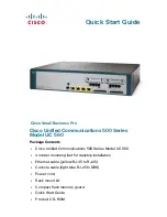 Preview for 1 page of Cisco UC560-FXO-K9 Quick Start Manual