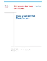 Предварительный просмотр 1 страницы Cisco UCS B200 M2 Specifications