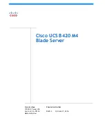 Cisco UCS B420 M4 Manual предпросмотр