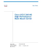 Предварительный просмотр 1 страницы Cisco UCS C260 M2 User Manual