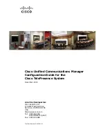 Предварительный просмотр 1 страницы Cisco Unified Communications Manager Configuration Manual