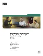 Preview for 1 page of Cisco Unified MeetingPlace  Web Conferencing Installation And Upgrade Manual