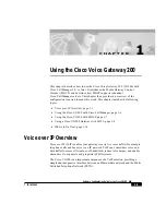 Preview for 1 page of Cisco VG200 Using Manual