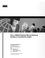 Preview for 1 page of Cisco VG248 - Gateway Hardware Installation Manual