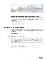 Preview for 1 page of Cisco VG420 Installing