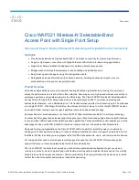 Предварительный просмотр 1 страницы Cisco WAP321 Datasheet