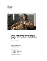 Предварительный просмотр 1 страницы Cisco WAVE-574-K9 - Wide Area Virtualization Engine 574 Hardware Installation Manual