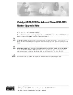Preview for 1 page of Cisco WS-C6509 Upgrade Manual