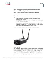 Preview for 1 page of Cisco WVC2300 - Small Business Wireless-G Internet Video Camera Datasheet