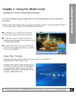 Preview for 13 page of Cisnet Media Center PC User Manual